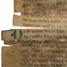 Detail des Handschriftenfragments